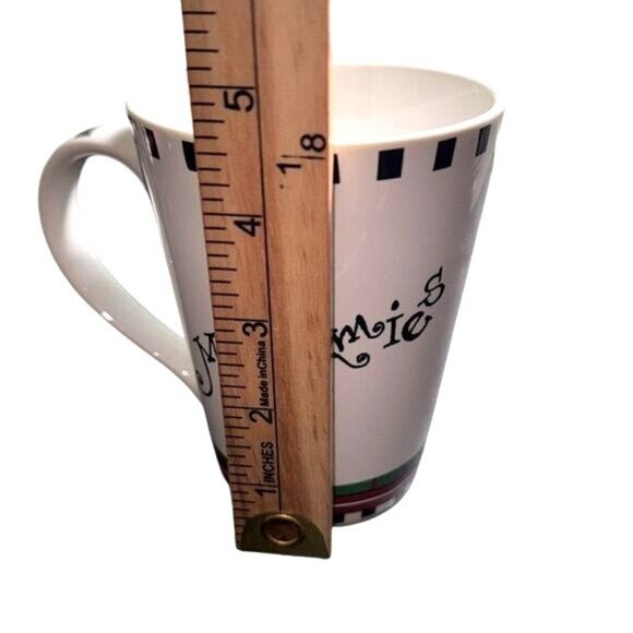 Set Of 3 Mes Amies Ceramic Mugs With Chic Cafè Design Black & White - Picture 12 of 14